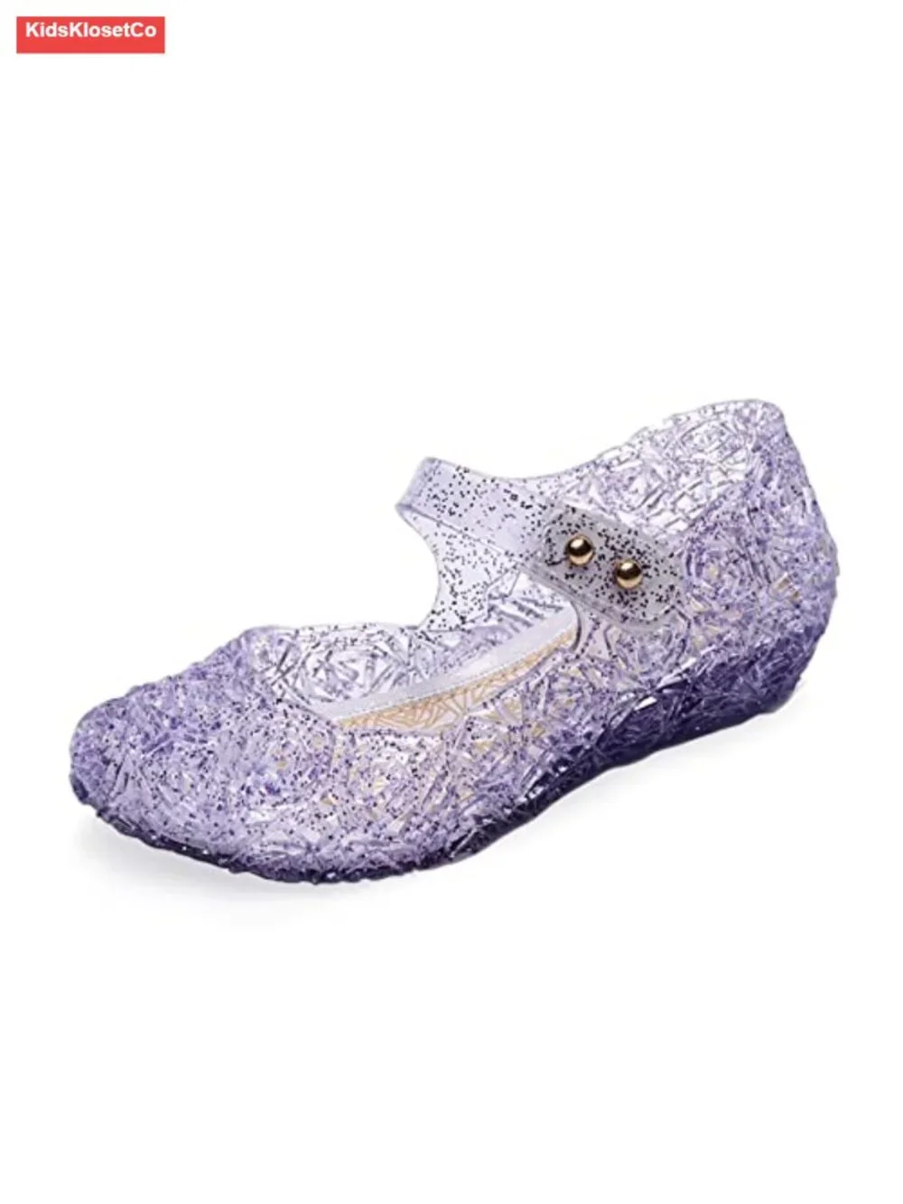 Girls Jelly Shoes Princess Sandals Glitter Toddler Flats Dress Up Cosplay